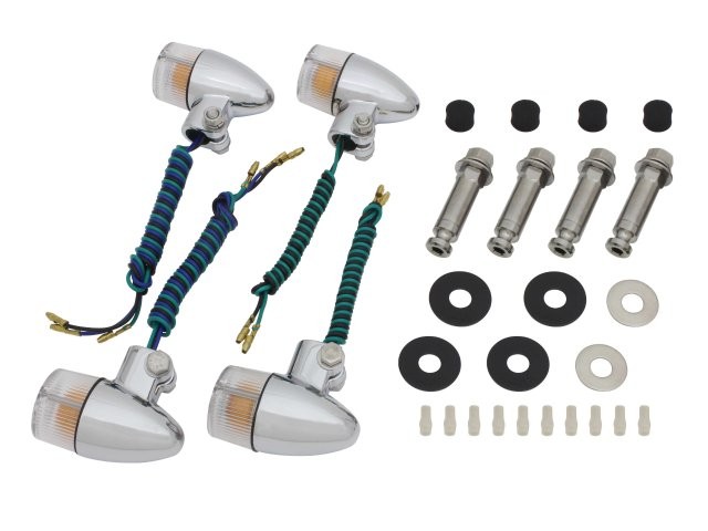 POSH Faith ポッシュ フェイス 砲弾タイプウインカーセット メッキボディ/クリアーレンズ CB1300SF(1998-2002) 053499-33の通販は