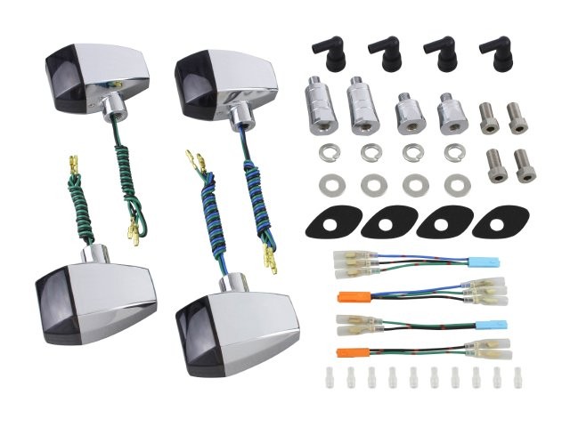 POSH Faith ポッシュ フェイス ZRタイプクリスタルカットレンズウインカーキット メッキボディ/スモークレンズ CB1300SB(2005)/CB400SB(2005/2008-2016) 056487の通販は