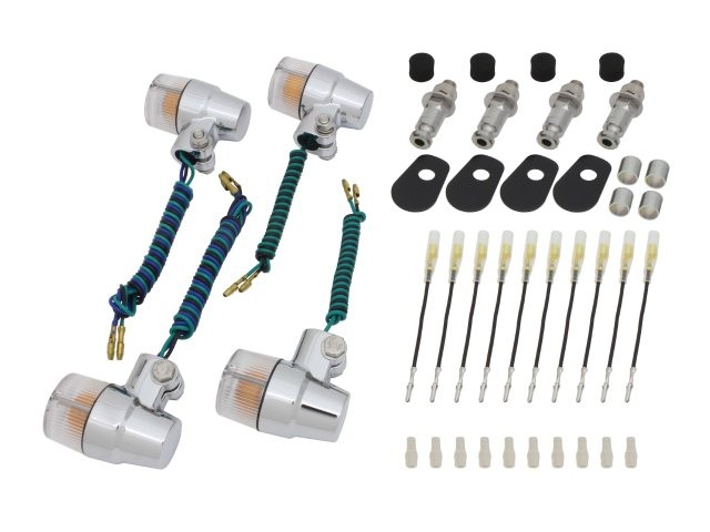 POSH Faith ポッシュ フェイス スーパーバイクミニタイプウインカーセット メッキボディ/クリアーレンズ ZRX1100/II(-2000)/ZRX400(-2000)/ZR-7  071433-33の通販は