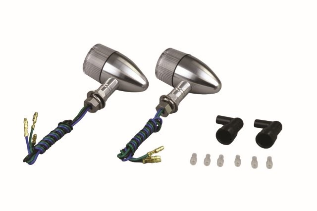 POSH Faith ポッシュ フェイス アルミマシンドウインカー砲弾タイプ ショートステーダブル球（電球無し） シルバーボディ/クリアーレンズ 091499-S3の通販は 6,573円