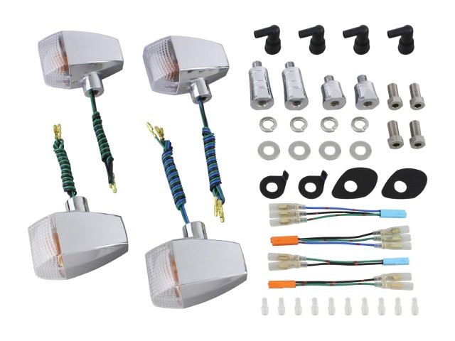 POSH Faith ポッシュ フェイス ZRタイプスタンダードレンズウインカーキット メッキボディ/クリアーレンズ CB1300SF(2003-2005)/CB400SF(2004-2005/2008-2016) 153482の通販は
