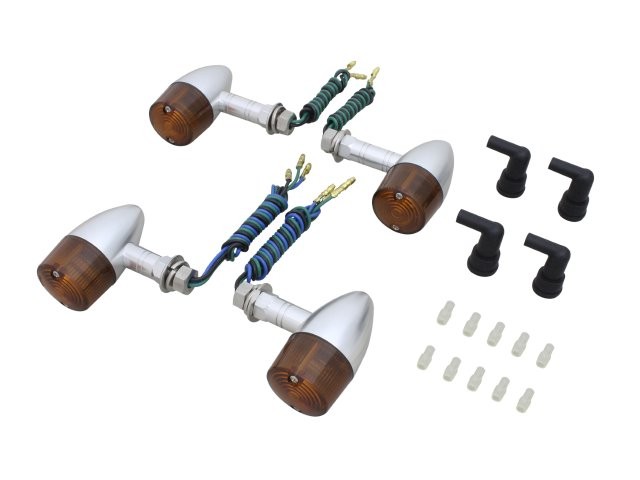 POSH アルミ削り出しウィンカー 4個セット オレンジレンズ付き 楽天