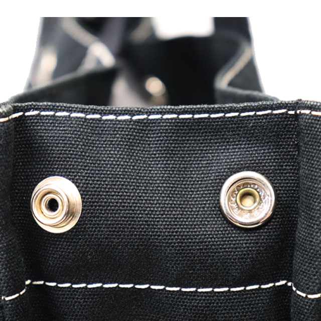 HERMES エルメス フールトゥMM ブラック キャンバス トートバッグ