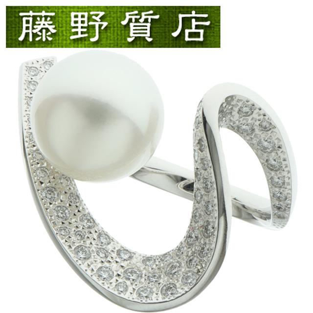（美品）タサキ TASAKI 田崎 カスケード パール ダイヤ リング 指輪 約13号 K18 WG × パール × ダイヤ RNI-4798-18KWG  証明書 8533の通販は 432,000円