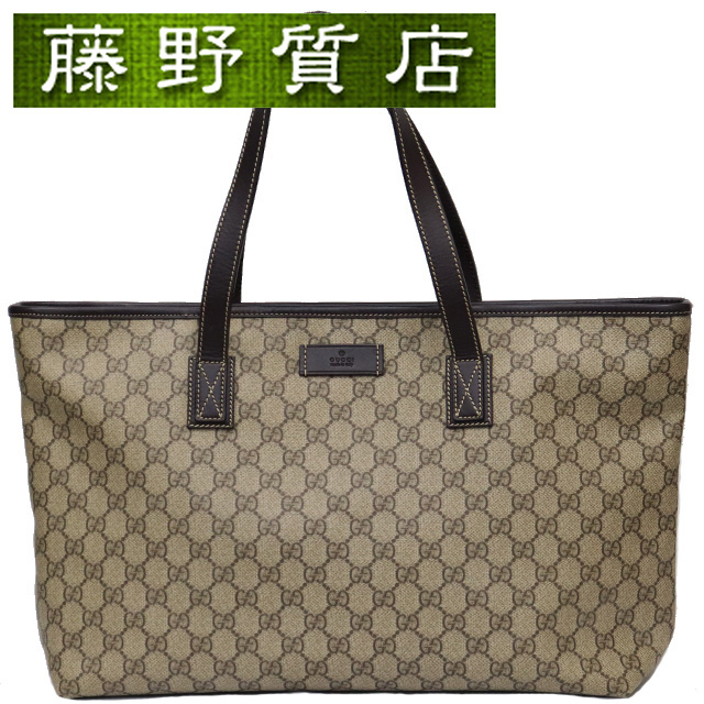 GUCCI グッチ 130736 GGキャンバス ベージュ トートバッグ