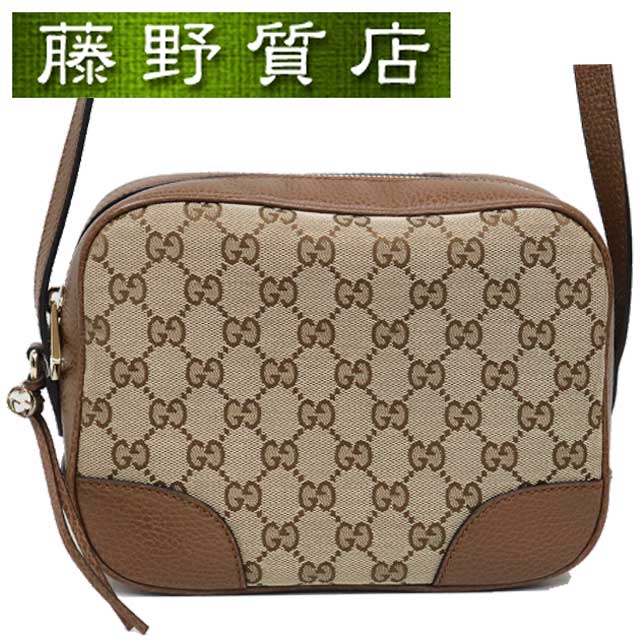 GUCCI グッチ GG キャンバス ショルダーバッグ レザー ボディバッグ