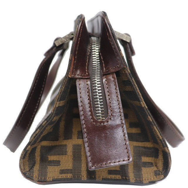 フェンディ FENDI ズッカ柄 ミニハンドバッグ キャンバス レザー