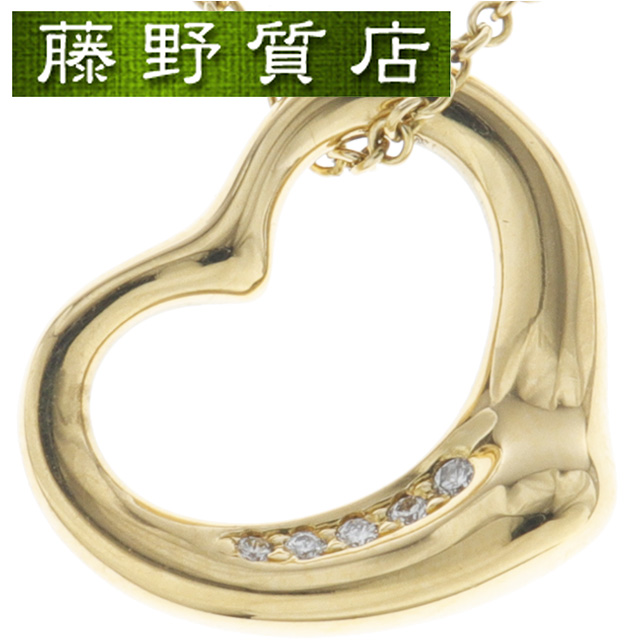 新品仕上げ済) ティファニー TIFFANY オープンハート ネックレス K18