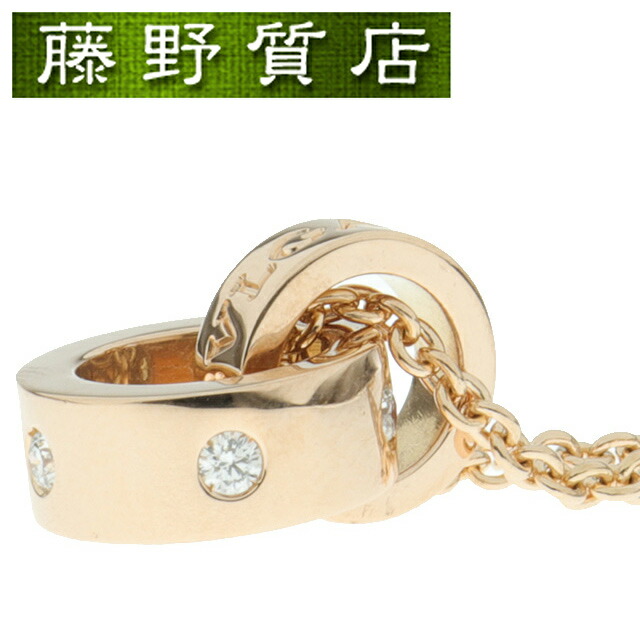 (新品仕上げ済）ブルガリ BVLGARI ブルガリブルガリ ローマンソルベ ダイヤ ネックレス 354028 K18 PG × ダイヤ 証明書 9103の通販は 184,000円