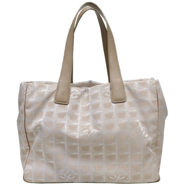 CHANEL シャネル 旧トラベルライン トートバッグ MM シルバー金具