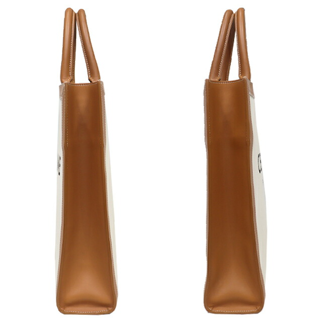 セリーヌ CELINE バーティカル カバ スモール 192082BNZ.02NT キャンバス × レザー ナチュラル × タン 茶 斜め掛け 2way 8066 ショルダーバッグ