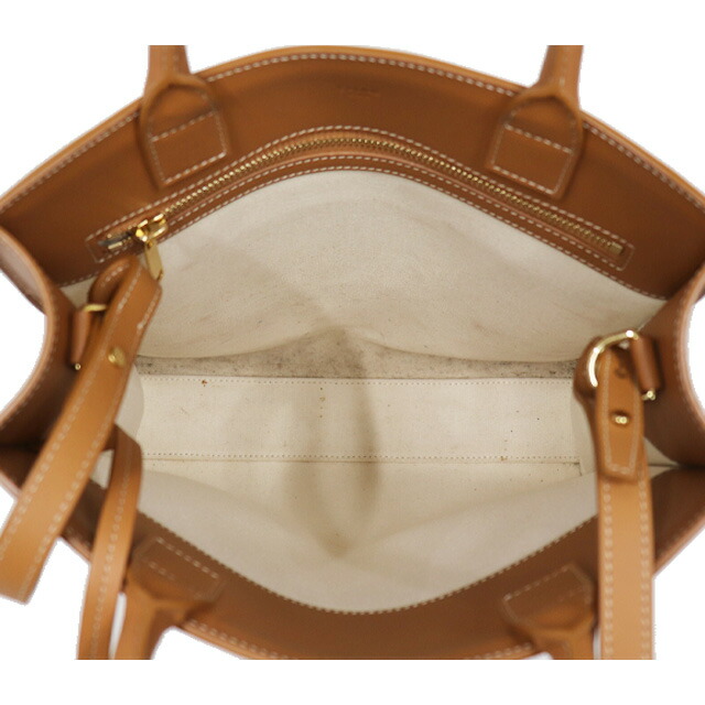 セリーヌ CELINE バーティカル カバ スモール 192082BNZ.02NT キャンバス × レザー ナチュラル × タン 茶 斜め掛け 2way 8066 ショルダーバッグ