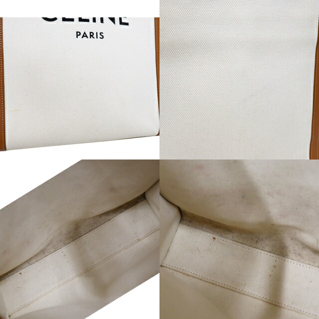 セリーヌ CELINE バーティカル カバ スモール 192082BNZ.02NT キャンバス × レザー ナチュラル × タン 茶 斜め掛け 2way 8066 ショルダーバッグ
