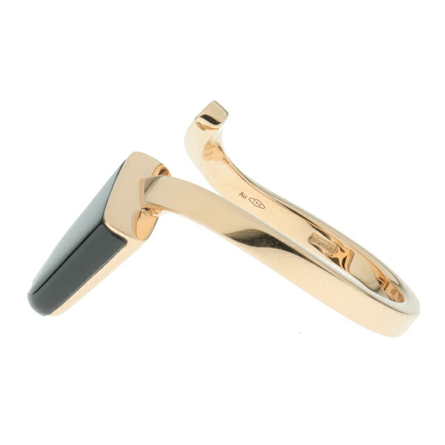 （美品）ブルガリ BVLGARI ジェラーティ オニキス ダイヤ リング 355854 K18 PG × ダイヤ × オニキス ＃54 証明書 8866の通販は