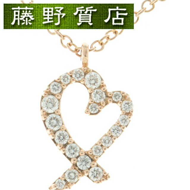 ティファニー　ラビングハートネックレス　ダイヤ　k18wg ホワイトゴールド TIFFANY&Co. ティファニー ラビングハート ネックレス 18金 K18
