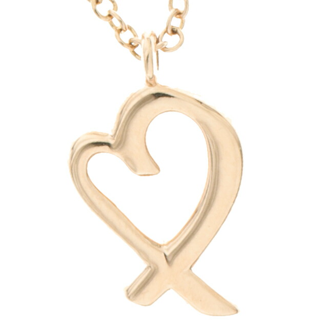 ティファニーラビングハートネックレスK18WG ダイヤモンド9石