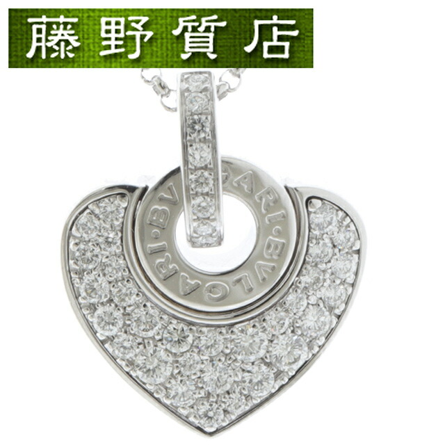（新品仕上げ済）ブルガリ BVLGARI ブルガリブルガリ クオーレ ダイヤ ネックレス K18 WG × ダイヤ 351843 証明書 ペンダント 8621の通販は 189,000円