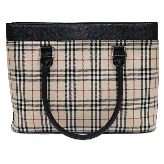 美品♡ バーバリー　ハンドバッグ　ブラック　金金具　オールレザー　ノバチェック バーバリー BURBERRY ノバチェック トートバック ハンドバッグ
