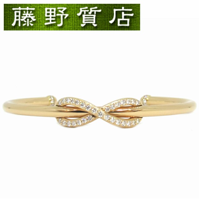 【美品】ティファニー TIFFANY インフィニティ カフ ブレス バングル K18 PG × ダイヤ #S 8554の通販は