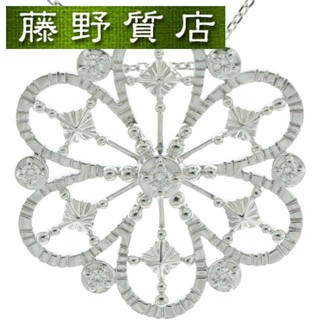 （新品仕上げ済）タサキ TASAKI 田崎 ダイヤ ネックレス ペンダント K18 WG × ダイヤモンド 0.13ct 8980の通販は 92,400円