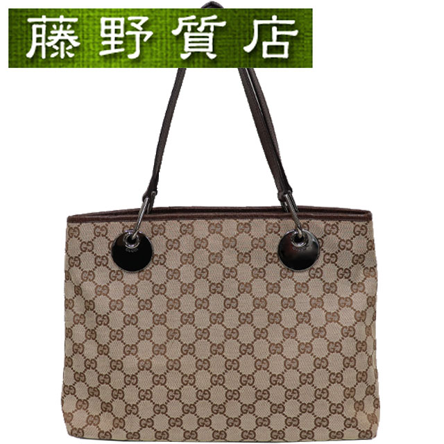 グッチ GUCCI GGキャンバス トートバッグ GGキャンバス × レザー 