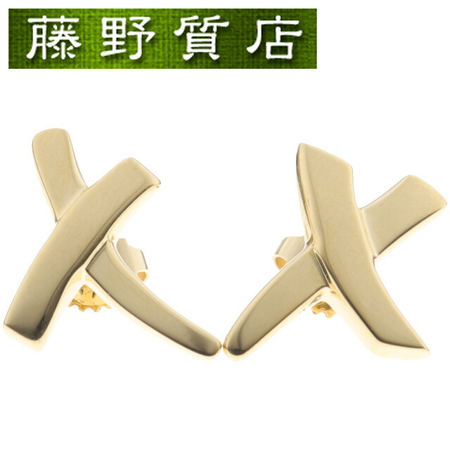 新品仕上げ済）ティファニー TIFFANY キス ピアス K18 YG