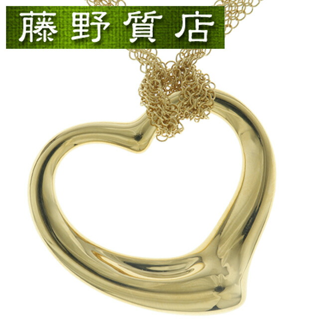 (新品仕上げ済) ティファニー TIFFANY オープンハート ネックレス K18 YG イエローゴールド 60018407 ペンダント ロング 8909の通販は 255,600円