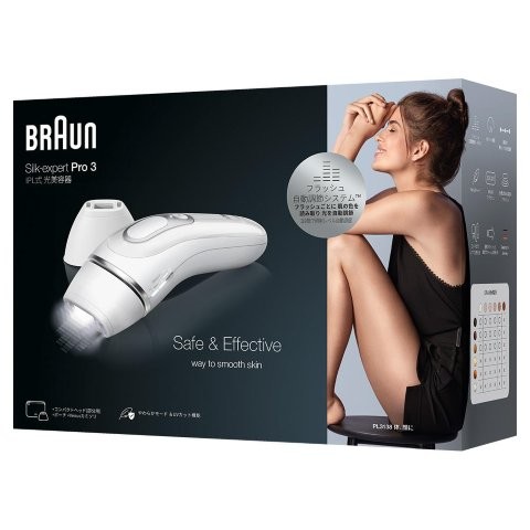 BRAUN ブラウン PL3138 PL3138 家庭用光美容器「シルクエキスパート Pro3」（コンパクトヘッド1個付きモデル）【IPL方式/VIO対応/サロン同様のテクノロジー/女性・男性用】 BRAUN（ブラウン） ホワイト＆ゴールド_2