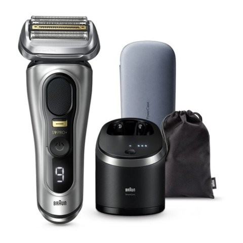 在庫有り 当日発送 BRAUN ブラウン メンズシェーバー 電気シェーバー 4枚刃 髭剃り 自動洗浄器付 充電トラベルケース付き シリーズ9 Pro+ マットシルバー 9577CC-V
