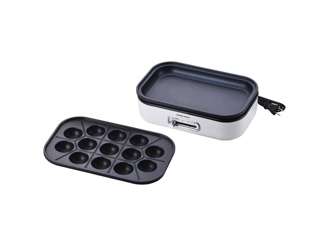 【ギフト】 新津興器 ホームスワン ソロホットプレート(たこ焼きプレート付) SPT-08(T)
