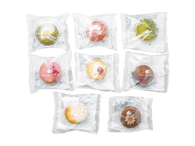 【産地直送】 石田老舗 クレーム デ ラ クレーム プレミアムラングドシャサンドアイス8個 SA-01