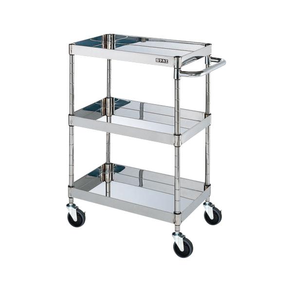 ステンレスCSパールワゴン(H880mm・棚板3段) CSP3-6083SE 【お届け先が法人か個人事業主様限定・キャンセル不可】※一部地域「送料別」の通販は