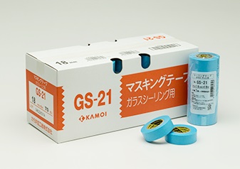 GS-21　マスキングテープ 24mm×18m  大箱 1箱（500巻）（小箱×10箱入） （カモ井加工紙）