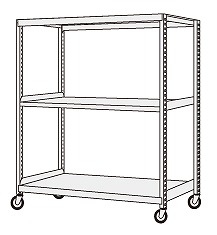 中軽量キャスターラックGSR型(ウレタン車・自在2、固定2) GSR-9123WUK 【お届け先が法人か個人事業主様限定・キャンセル不可】※一部地域「送料別」の通販は