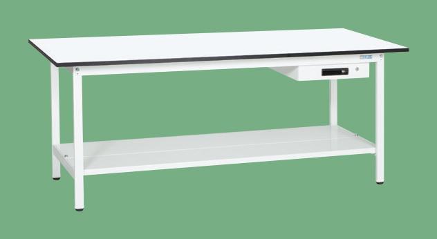 軽量作業台KAタイプ(キャビネット付・中板付) KA-189ATMW 【お届け先が法人か個人事業主様限定・キャンセル不可】※一部地域「送料別」の通販は