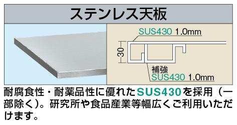 軽量作業台KKタイプ・ステンレス天板仕様 KK-187SU4NI 【お届け先が法人か個人事業主様限定・キャンセル不可】※一部地域「送料別」の通販は