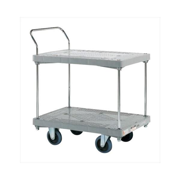 トラスコ中山 ラビットワゴン 500×500 仕切2段付 ゴム車輪 W色 RBW-753S2 W(8183159) TRUSCO トラスコ ラビットワゴン 500X500 引出2段 仕切2段付 W色