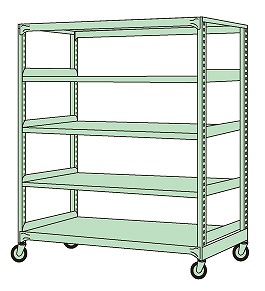 中量キャスターラックMKG型(ウレタン車・4輪自在タイプ) MKG-1165U 【お届け先が法人か個人事業主様限定・キャンセル不可】※一部地域「送料別」の通販は