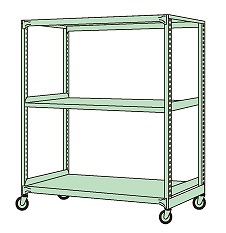 中量キャスターラックMKSG型(ゴム車・4輪自在キャスター) MKSG-9523G 【お届け先が法人か個人事業主様限定・キャンセル不可】※一部地域「送料別」の通販は