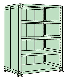 中軽量棚PML型パネル付(250kg/段・単体・5段タイプ) PMLG-1745 【お届け先が法人か個人事業主様限定・キャンセル不可】※一部地域「送料別」の通販は