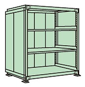 中軽量棚ＰＭＬ型パネル付（２５０ｋｇ／段・単体・４段タイプ） PMLG-1124 中軽量棚ＰＭＬ型パネル付（２５０ｋｇ／段・単体・高さ１２００ｍｍ