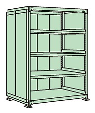 ラークラックパネル付(150kg/段・単体・5段タイプ) PRLG-1515 【お届け先が法人か個人事業主様限定・キャンセル不可】※一部地域「送料別」の通販は