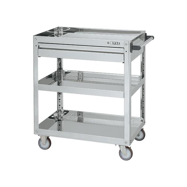 サカエ ステンレススーパーワゴン（プレート式）SUS430 SAP4