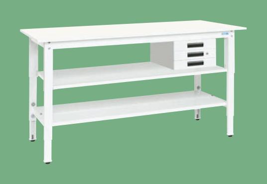 軽量高サ調整作業台(抗菌・抗ウイルス天板・中棚中板付) TKK8-096CVPWT2 【お届け先が法人か個人事業主様限定・キャンセル不可】※一部地域「送料別」の通販は