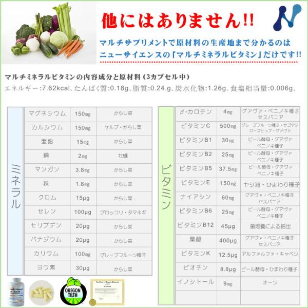 マルチミネラルビタミン ニューサイエンス 180カプセル ミネラル 