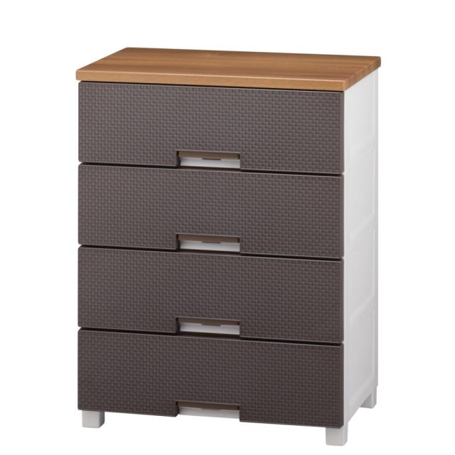 天馬 フィッツプラス メッシュ FM6504 完成品チェスト 4段 ブラウン （幅65×奥行41×高さ85cm 日本製）（大型商品）JANコード 4904746080189の通販は 10,358円