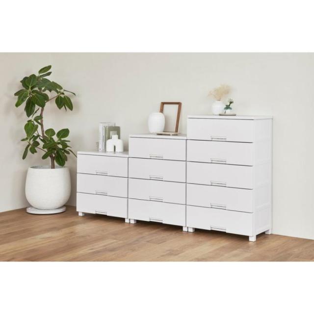 天馬 フィッツチェスト 6504 完成品チェスト 4段 ホワイト【幅65×奥行41×高さ85cm】JANコード 4904746147363