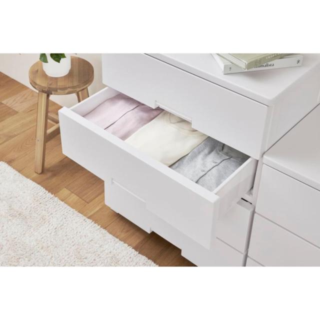 天馬 フィッツチェスト 6504 完成品チェスト 4段 ホワイト【幅65×奥行41×高さ85cm】JANコード 4904746147363
