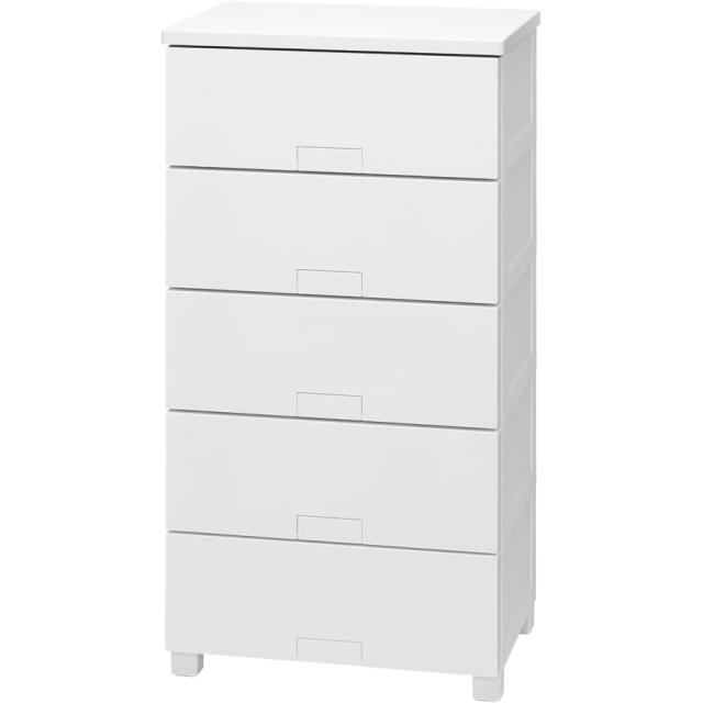 天馬 フィッツチェスト フルフラット 5505 完成品チェスト 5段 ホワイト 【幅55×奥行41×高さ105cm】 JANコード 4904746160621