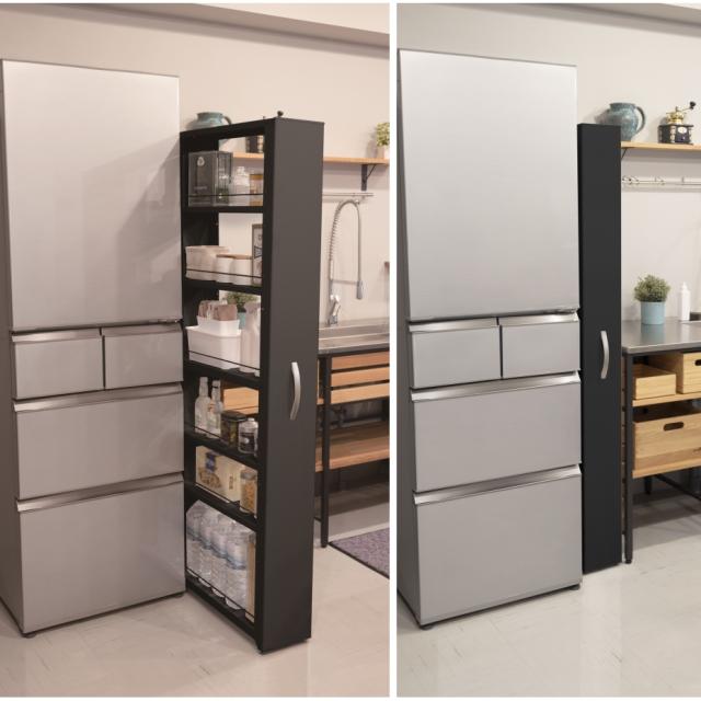 トールワゴン ハイタイプ 幅20cm ブラック NWH-200K 田窪工業所 トールワゴン ハイタイプ 幅20cm ブラック NWH-200K 田窪工業所